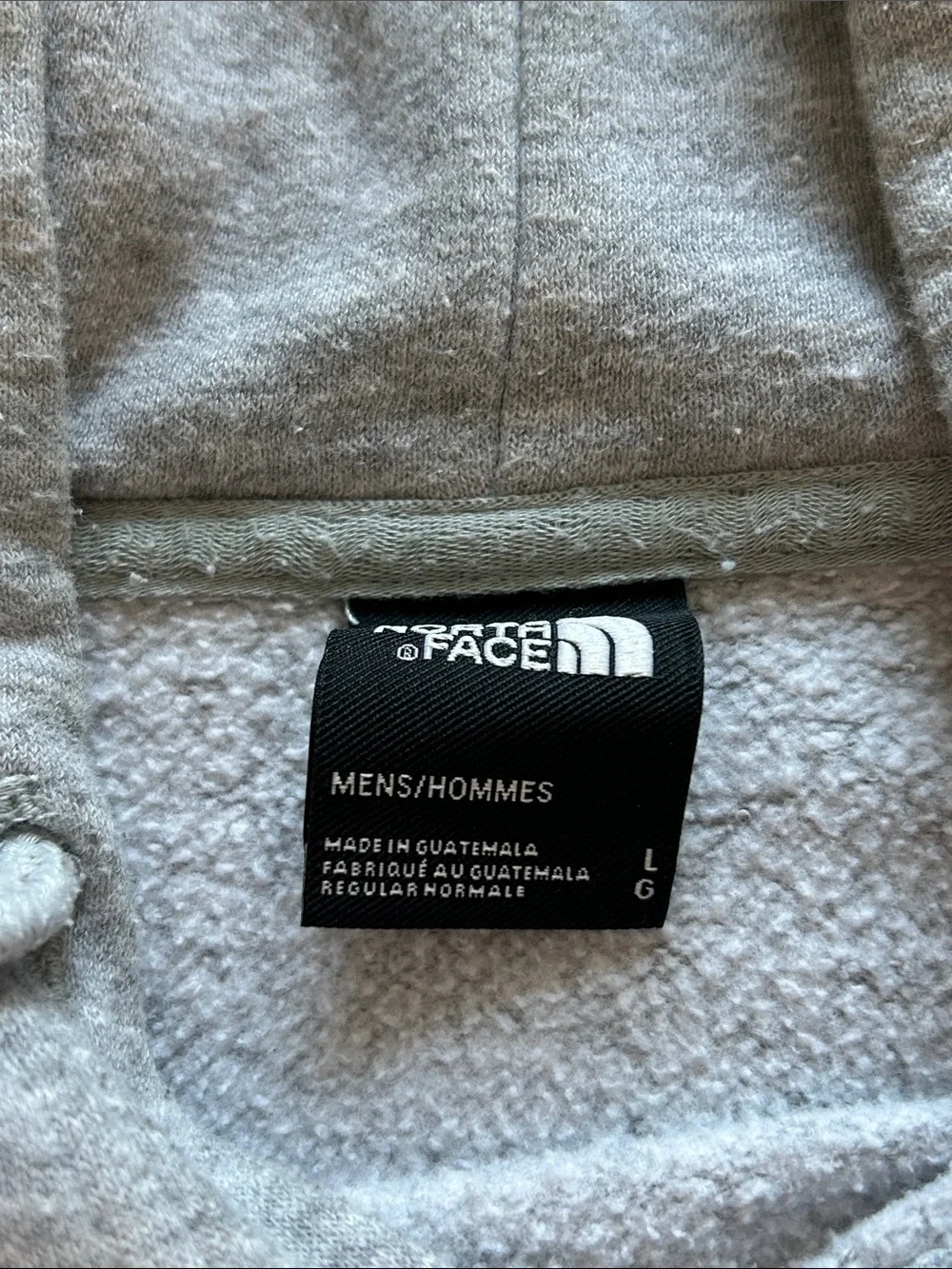 The North Face Men's Grey Pullover Hoodie with White Logo